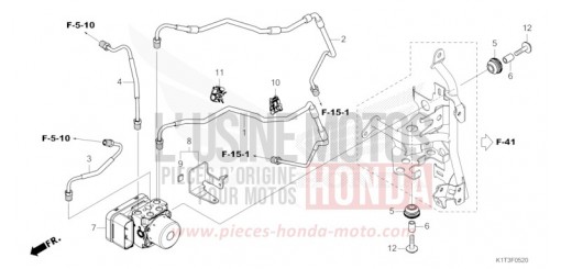 MODULATEUR ABS/TUYAU DE FREIN (CRF250LRA/300LA/LRA) CRF300LAM de 2021